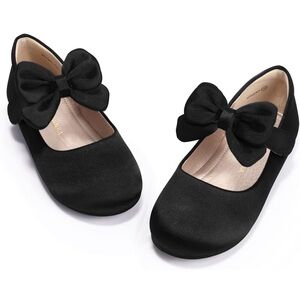 Toddler Black Silk Shoes